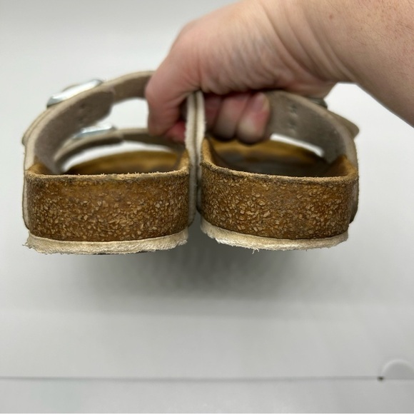 Birkenstock Silver Holographic Arizona Sandal Size 34 - Picture 4 of 6